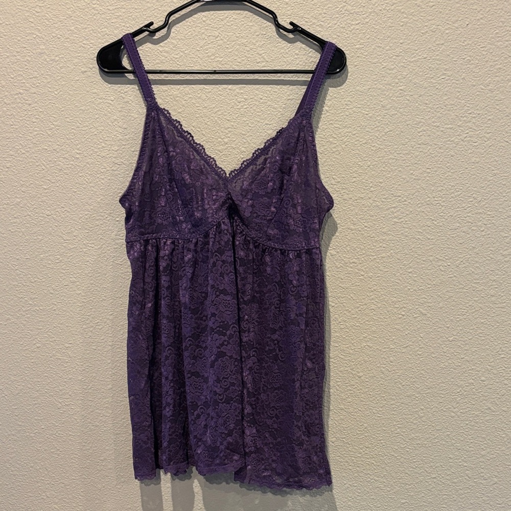 Torrid 1X NWT Elegant Purple Lace Sleepwear